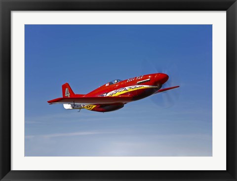 Framed Dago Red P-51G Mustang Print