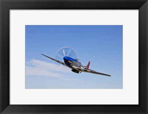 Framed P-51D Mustang in Flight Print