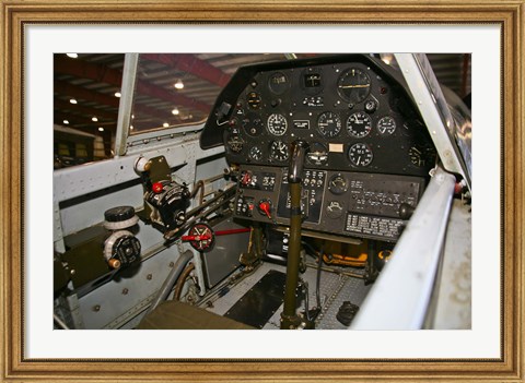 Framed Cockpit of a P-40E Warhawk Print