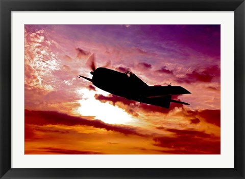 Framed Grumman F6F Hellcat Print