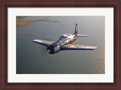 Framed Grumman F8F Bearcat Print