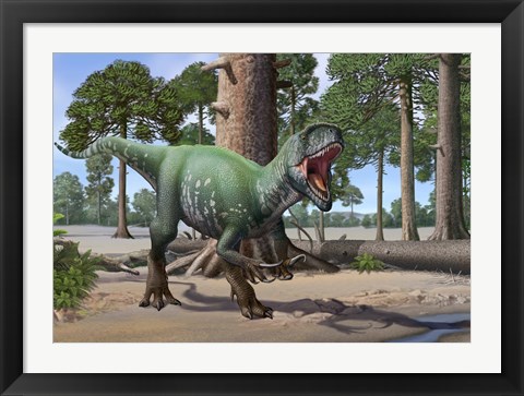 Framed Megaraptor Print