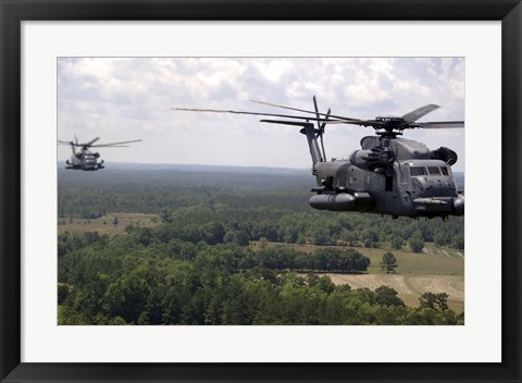 Framed MH-53 Pave Low Helicopters Print