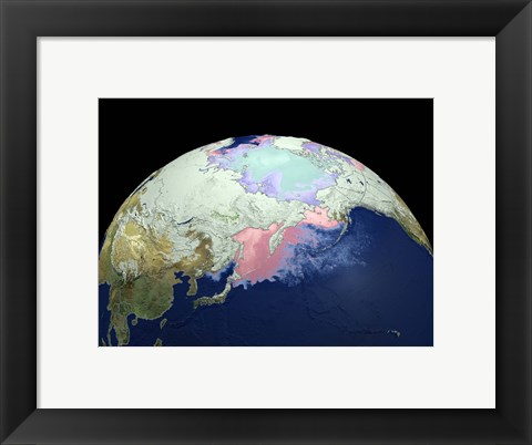 Framed Snow, Sea, Ice Print