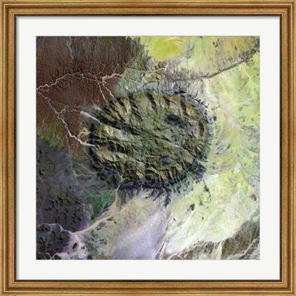 Framed Brandberg Massif in Northen Namibia Print