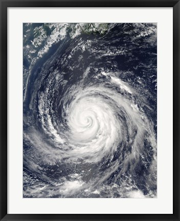 Framed Typhoon Rusa Print