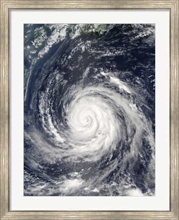 Framed Typhoon Rusa Print