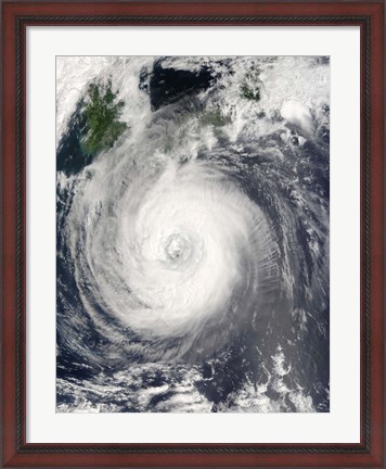 Framed Typhoon Chaba Print