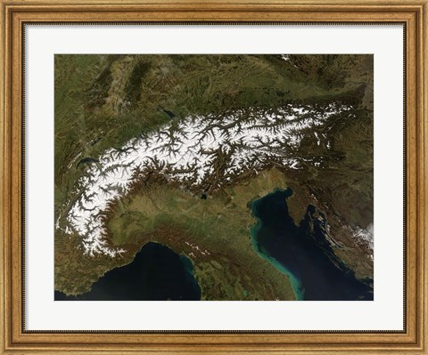 Framed Alps Print