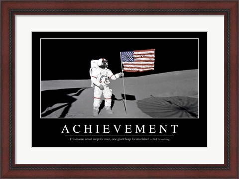 Framed Achievement: Inspirational Quote and Motivational Poster Print
