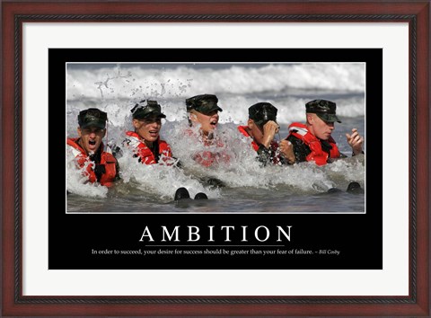Framed Ambition: Inspirational Quote and Motivational Poster Print
