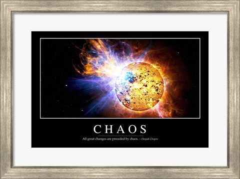 Framed Chaos: Inspirational Quote and Motivational Poster Print