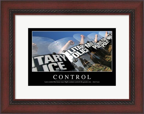 Framed Control: Inspirational Quote and Motivational Poster Print