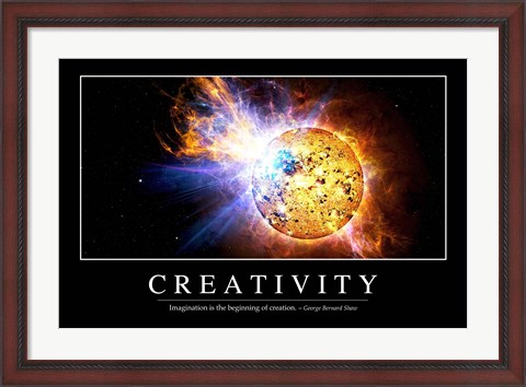 Framed Creativity: Inspirational Quote and Motivational Poster Print