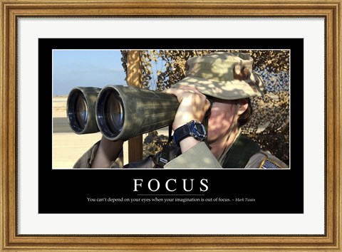 Framed Focus: Inspirational Quote and Motivational Poster Print