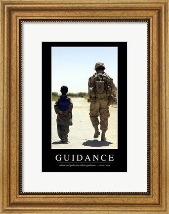 Framed Guidance: Inspirational Quote and Motivational Poster Print