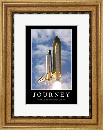 Framed Journey: Inspirational Quote and Motivational Poster Print