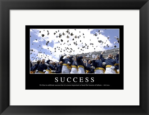 Framed Success: Inspirational Quote and Motivational Poster Print