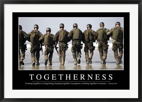 Framed Togetherness: Inspirational Quote and Motivational Poster Print