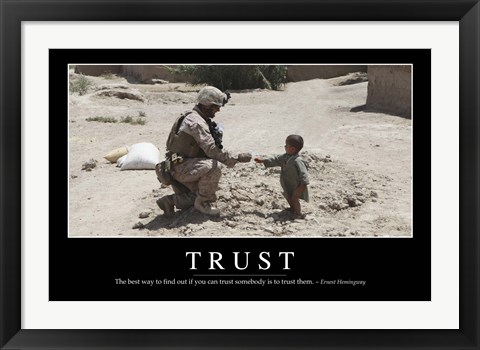 Framed Trust: Inspirational Quote and Motivational Poster Print