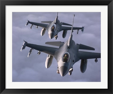 Framed Two F-16 Fighting Falcons Print