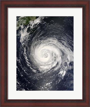 Framed Typhoon Fitow Print