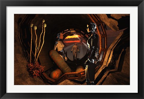Framed Explorers and Abandoned Spacecraft Print