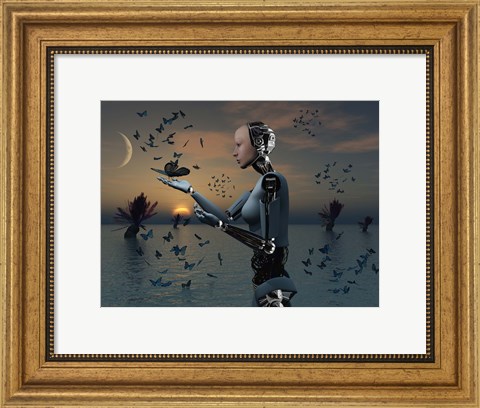 Framed Android and a Butterfly Print