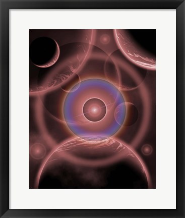 Framed Dimensional Doorway of the Universe Print