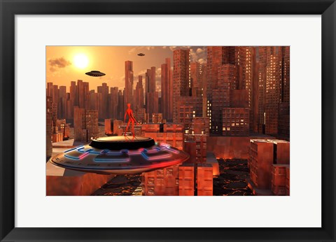 Framed Alien Race Migrating Print