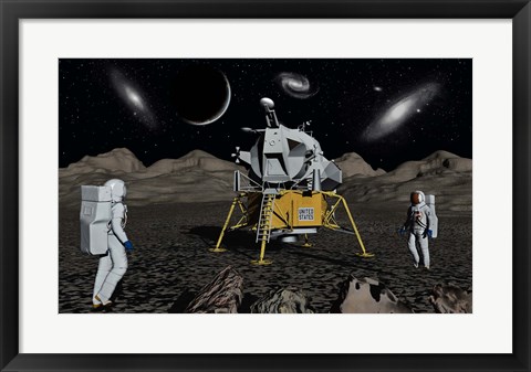 Framed American Apollo Astronauts Print