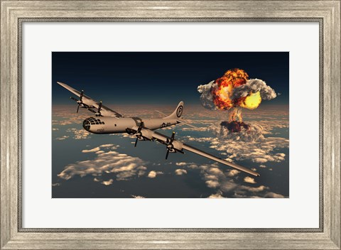 Framed B-29 Superfortress Print