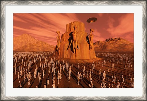 Framed Martians Gathering Print