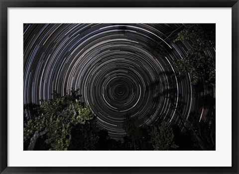 Framed Southern Sky Star Trails Print