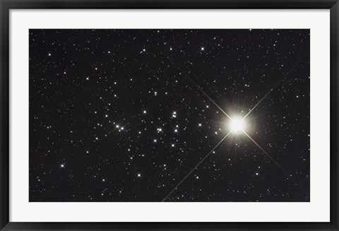 Framed Saturn in the Beehive Star Cluster Print