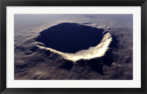 Framed Meteor Crater Print