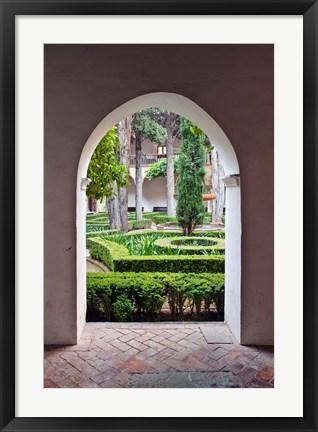 Framed Nasrid Palace, Alhambra, Granada, Andalucia, Spain Print