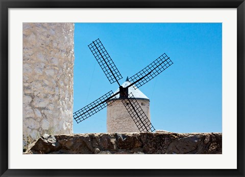 Framed Spain, Toledo Province, Consuegra La Mancha Windmills Print