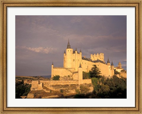 Framed Alcazar at Dusk, Segovia, Spain Print