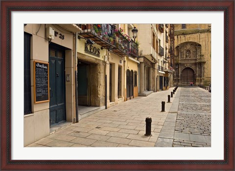 Framed Elaborate door of a cathedral, Logrono, La Rioja, Spain Print