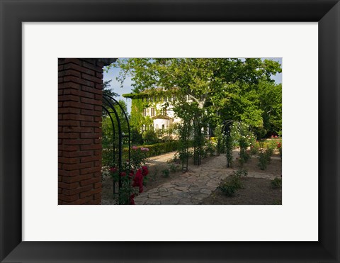 Framed Entrance gate to Cordorniu Winery, Catalonia, Spain Print