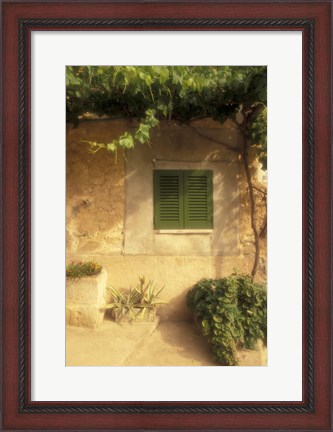 Framed House Detail, Mallorca, Balearics, Spain Print