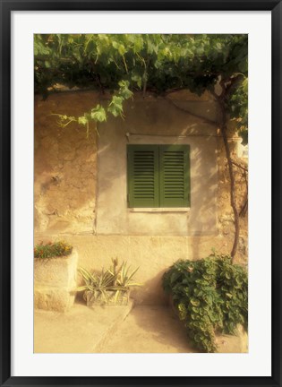 Framed House Detail, Mallorca, Balearics, Spain Print