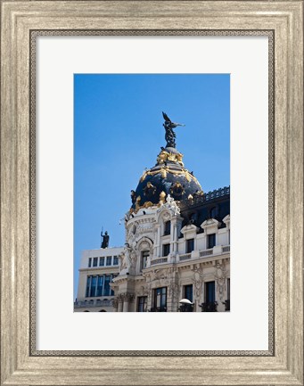 Framed Spain, Madrid Metropolis building on Grand Via Print