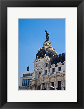 Framed Spain, Madrid Metropolis building on Grand Via Print