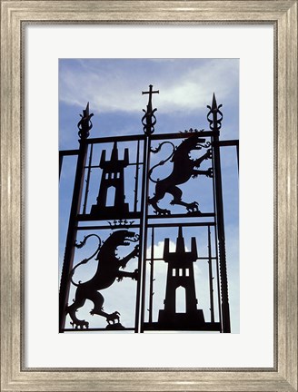 Framed Decorative Wrought-Iron Gate of Alcazar, Cordoba, Spain Print
