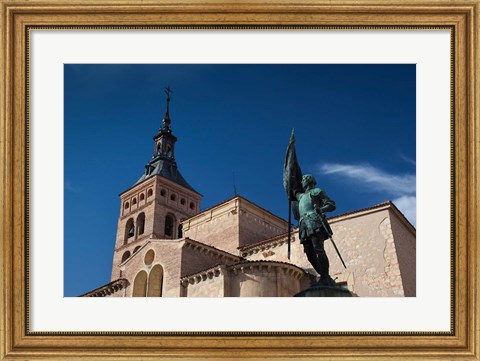Framed Plaza San Martin and San Martin Church, Segovia, Spain Print