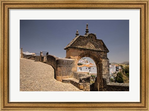 Framed Spain, Andalusia, Malaga Province, Ronda Stone Archway Print