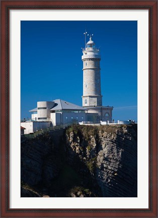 Framed Cabo Mayor Lighthouse, Santander, Spain Print
