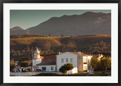 Framed Llanes Lighthouse, Llanes, Spain Print